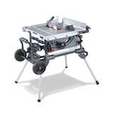 MAXIMUM 15 Amp Jobsite Table Saw with Rolling Stand, 10-in Front_Three_Fourths_Angled_Left