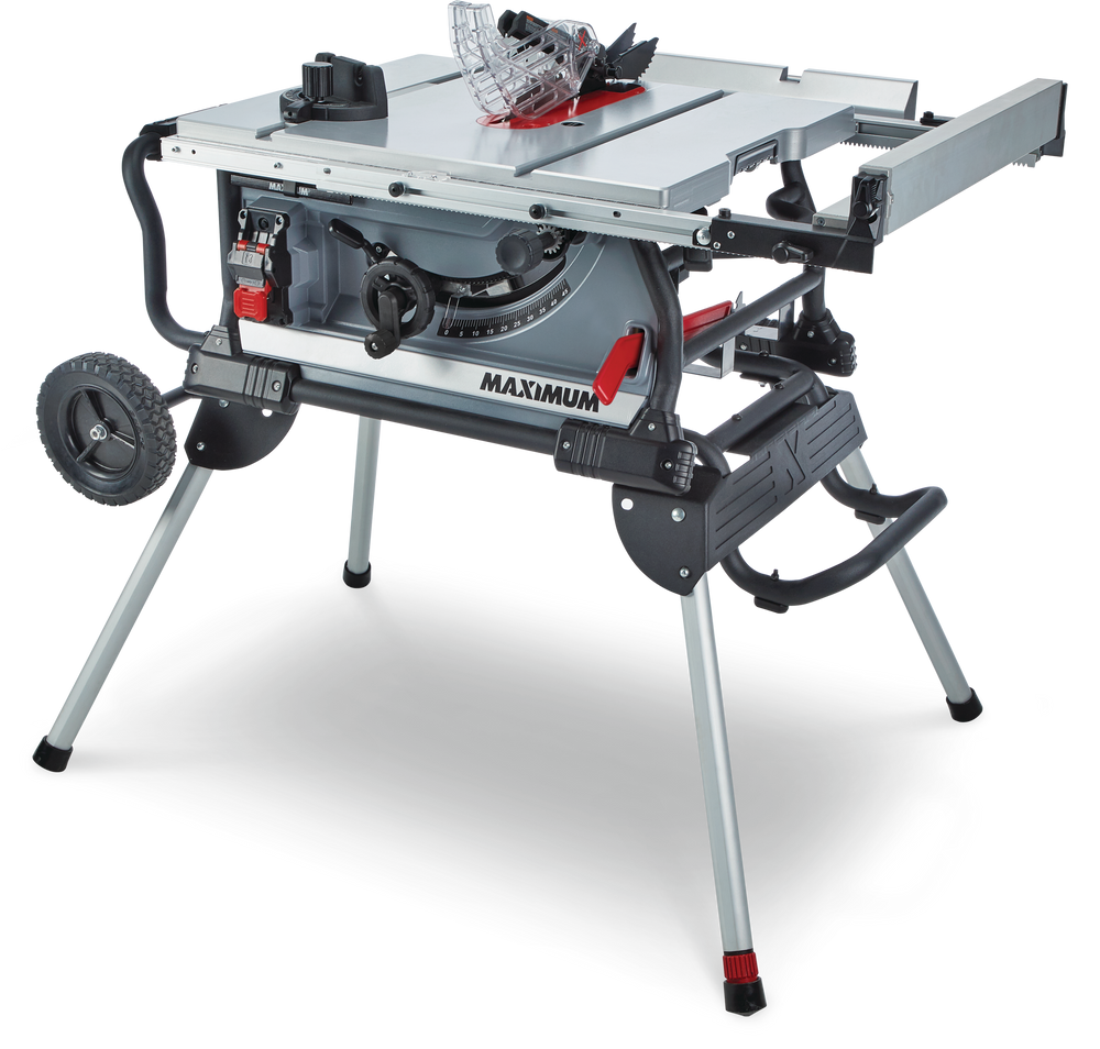 MAXIMUM 15 Amp Jobsite Table Saw with Rolling Stand, 10-in | Canadian Tire