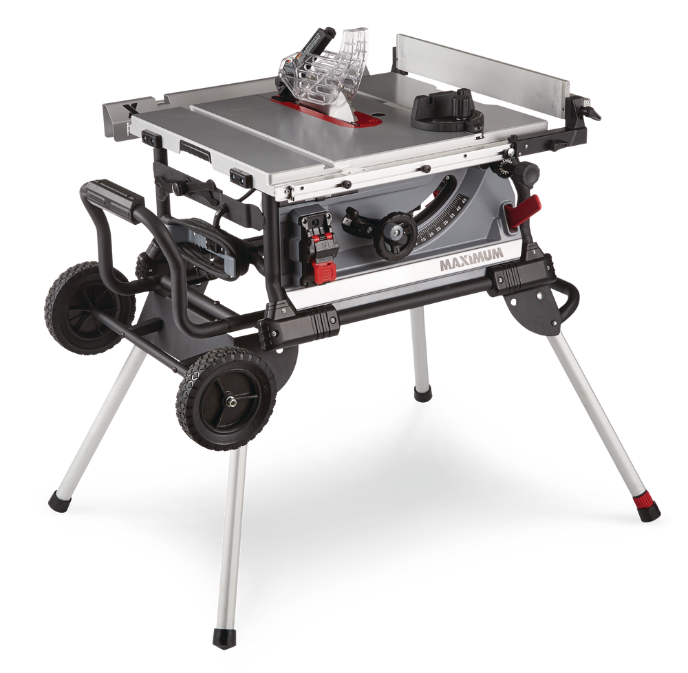 MAXIMUM 15 Amp Jobsite Table Saw With Rolling Stand, 10-in | Canadian Tire