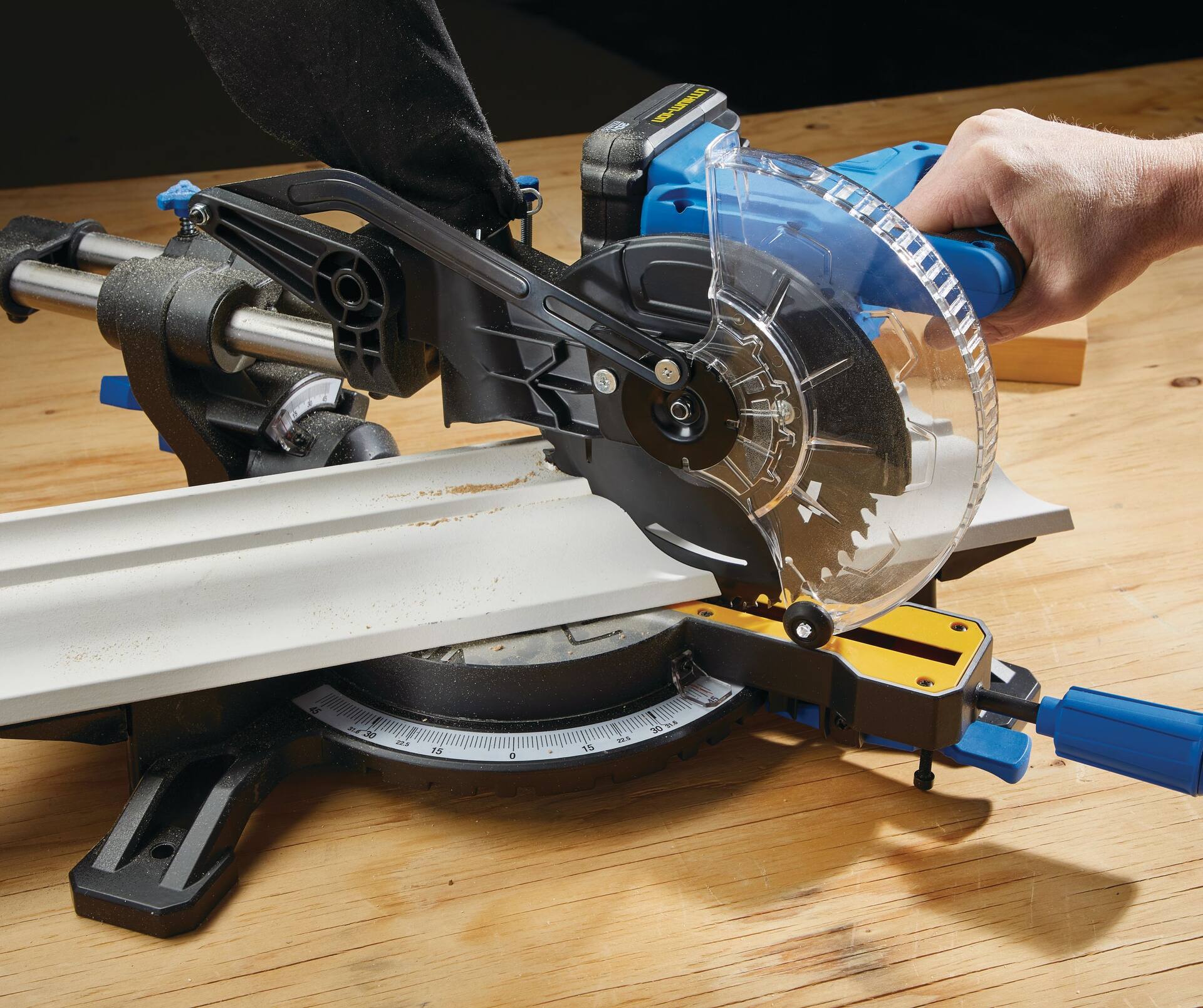 Mastercraft 20V Cordless 7 1 4 in Single Bevel Sliding Mitre Saw