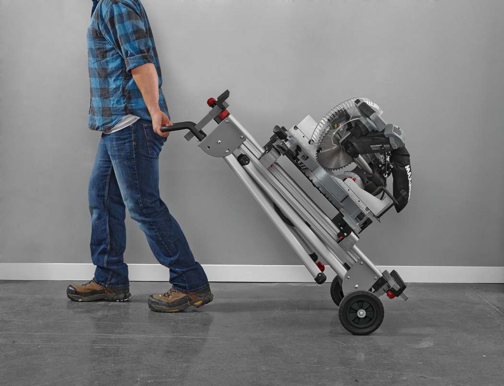 MAXIMUM Aluminum HeavyDuty Mitre Saw Stand, Lightweight, 8.2ft