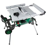 Metabo HPT 10-in Jobsite Table Saw with Fold & Roll Stand, 15 Amp Front_Angled_Right