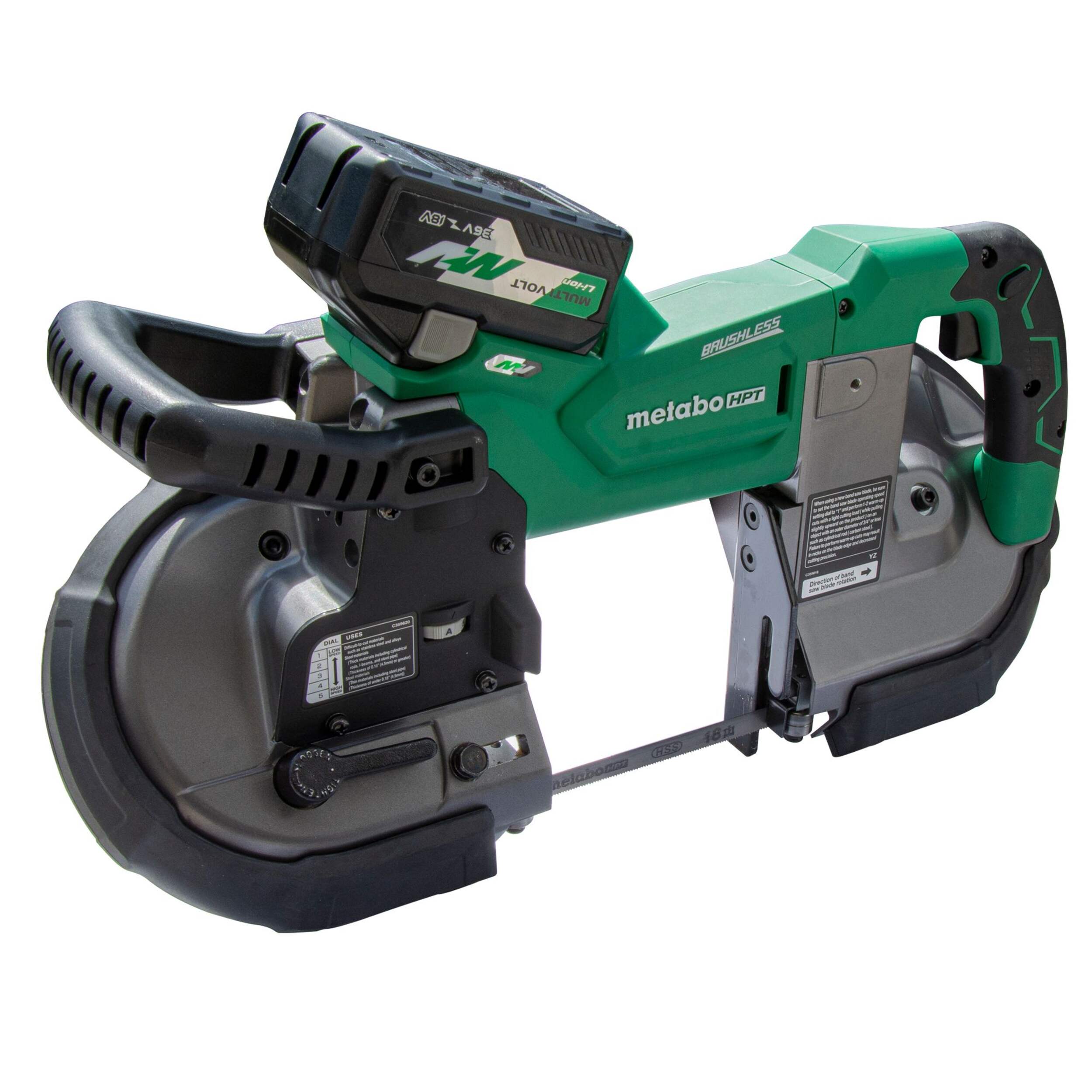 Metabo HPT 36V MV Brushless Deep Cut Band Saw Front_Three_Fourths_Angled_Left