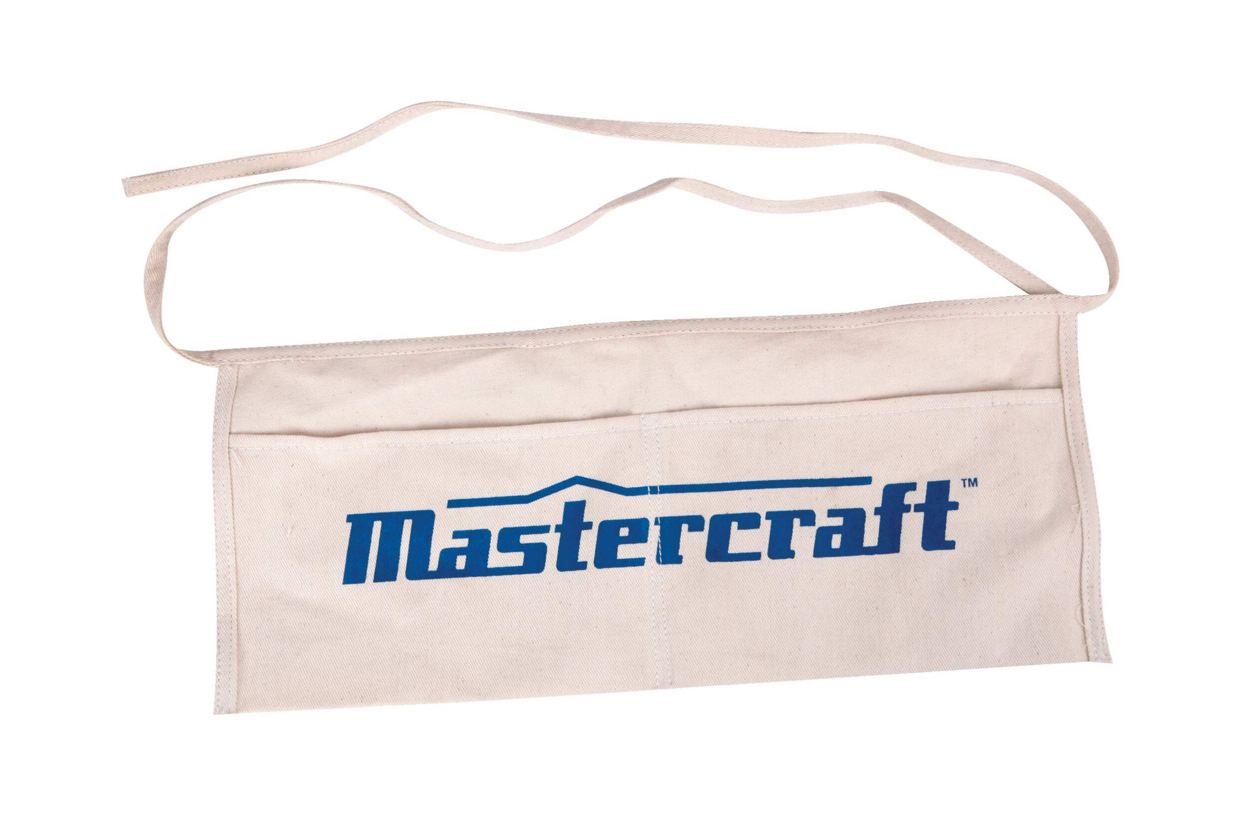 Mastercraft Canvas One Size Work Apron w/ 2 Pockets Front_Flat