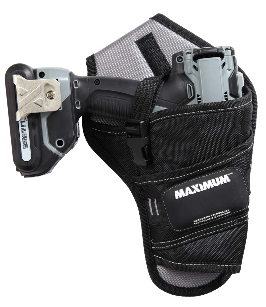 MAXIMUM Magnogrip Driver Holder/Drill Holster w/ Pockets