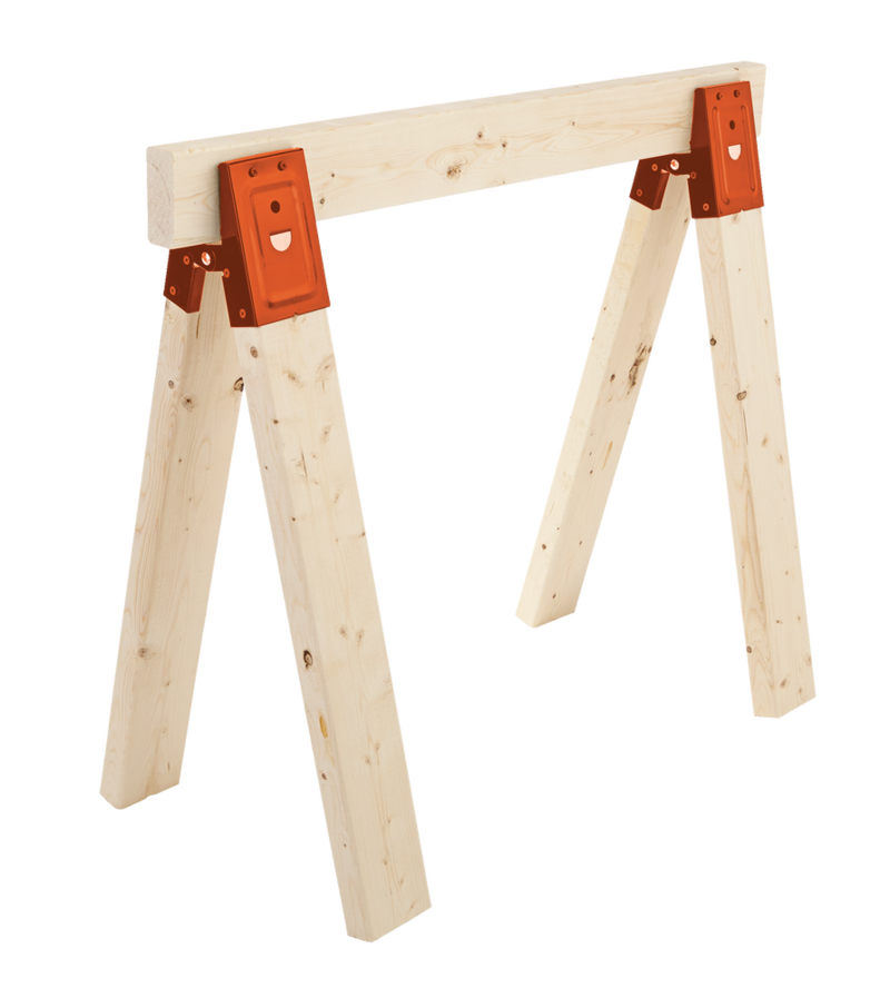 Certified Heavy Duty Steel Sawhorse Brackets, Red, 2pc Canadian Tire