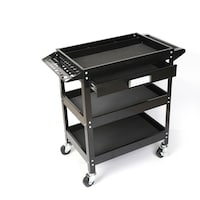 Mastercraft 3-Tier Work Cart with Swivel Casters, 250-lb Overhead_Plunge