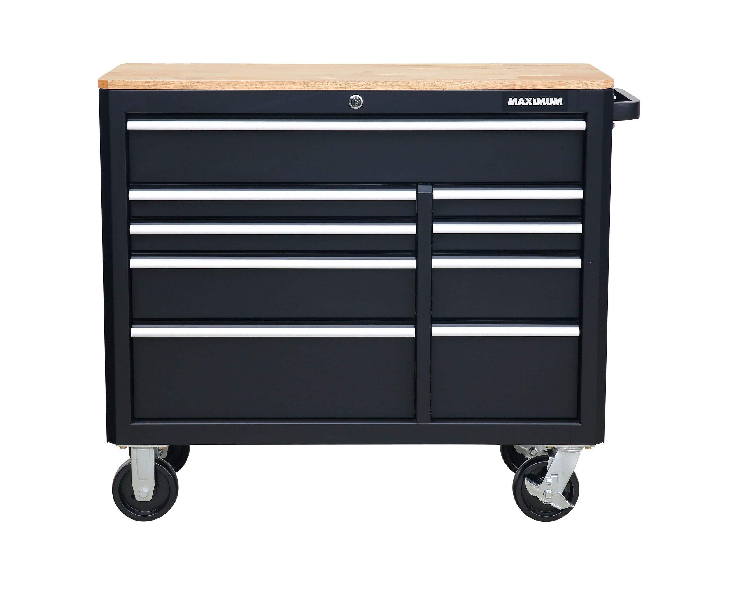 MAXIMUM Tool Cabinet with Integrated Power Strip, 43-in Front_Elevated