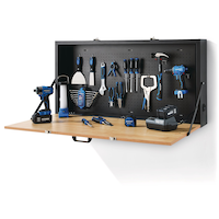 Mastercraft Water-Resistant Folding Steel Workbench, 4-ft Front_Angled_Left