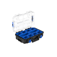 Mastercraft Stax Part Organizer with Auto-Locking Mechanism, 10-Bin Front_Angled_Right