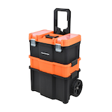 Certified Rolling Mobile Toolbox with 2 Organizers, Orange Front_Angled_Left