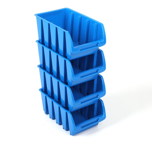 Mastercraft Stackable WallMountable Bins, Small, 6x4x3in, 4pk