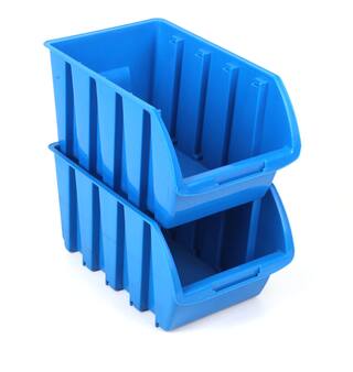 Mastercraft Stackable Wall-Mountable Bins, Medium, 9x6x5-in, 2-pk ...