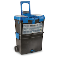 Mastercraft Vertical Portable Tool Box on Wheels, 18 x 10 x 24-in