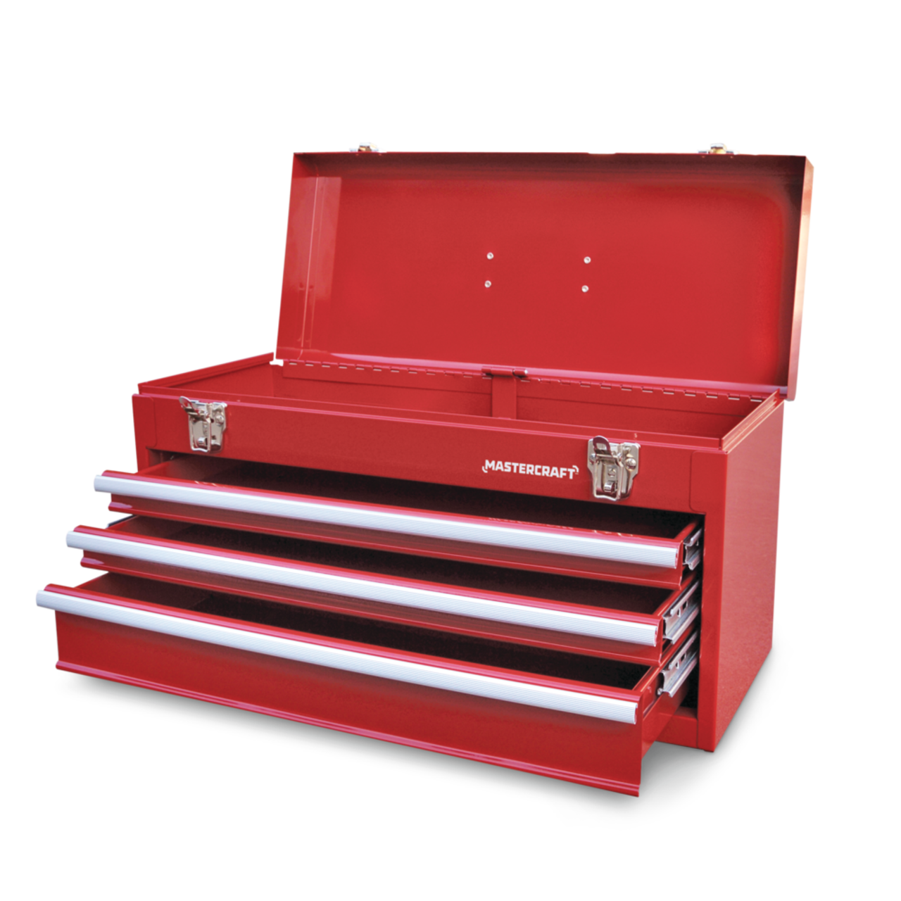 20 In. 3-Drawer Small Metal Portable Tool Box with Drawers and Tray