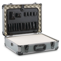 Mastercraft Portable Aluminum Case w/ Adjustable Strap, Lockable, 18-in Front_Angled_Right