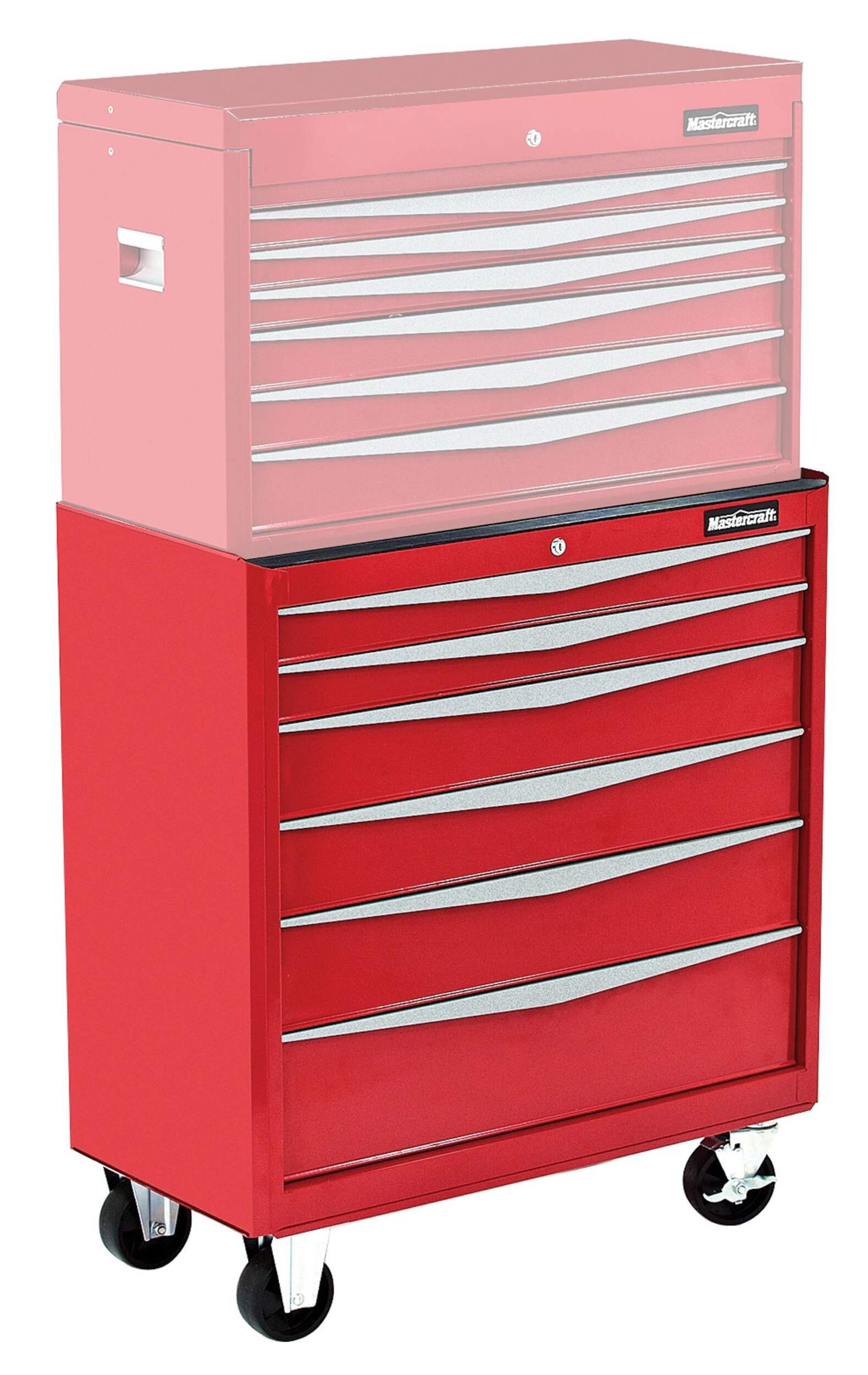 Mastercraft 6-Drawer Cabinet, Red, 36-in Front_Angled_Right