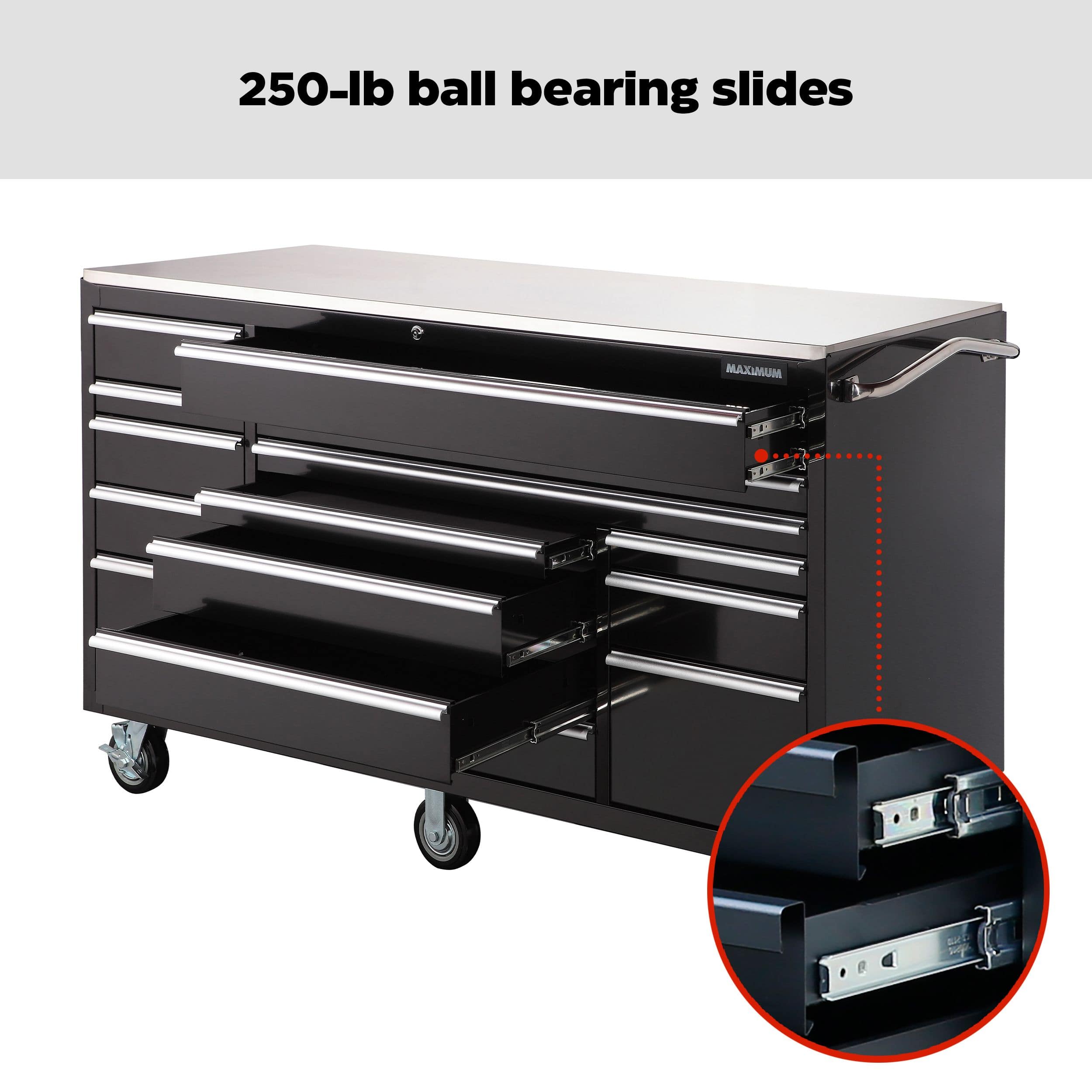 Maximum rolling tool box hotsell