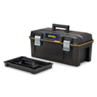 MAXIMUM Portable Plastic & Metal Tool Box w/ Removable Tray & Organizer, 23- in