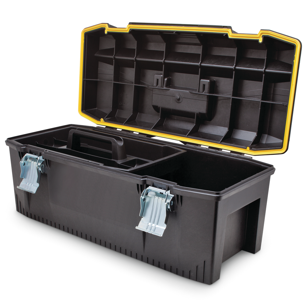 Irwin Portable Structural Foam Tool Box w/ Removable Tray, Black, 28in