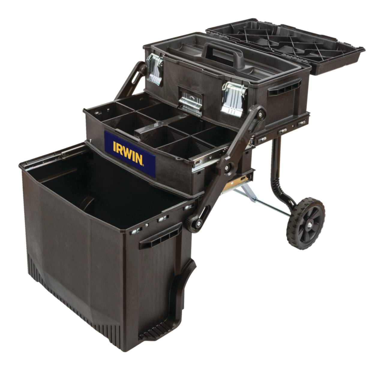 Irwin 4-in-1 Multi-Level, Portable Rolling Toolbox/Tool Storage System w/  Wheels, 29x22x17-in