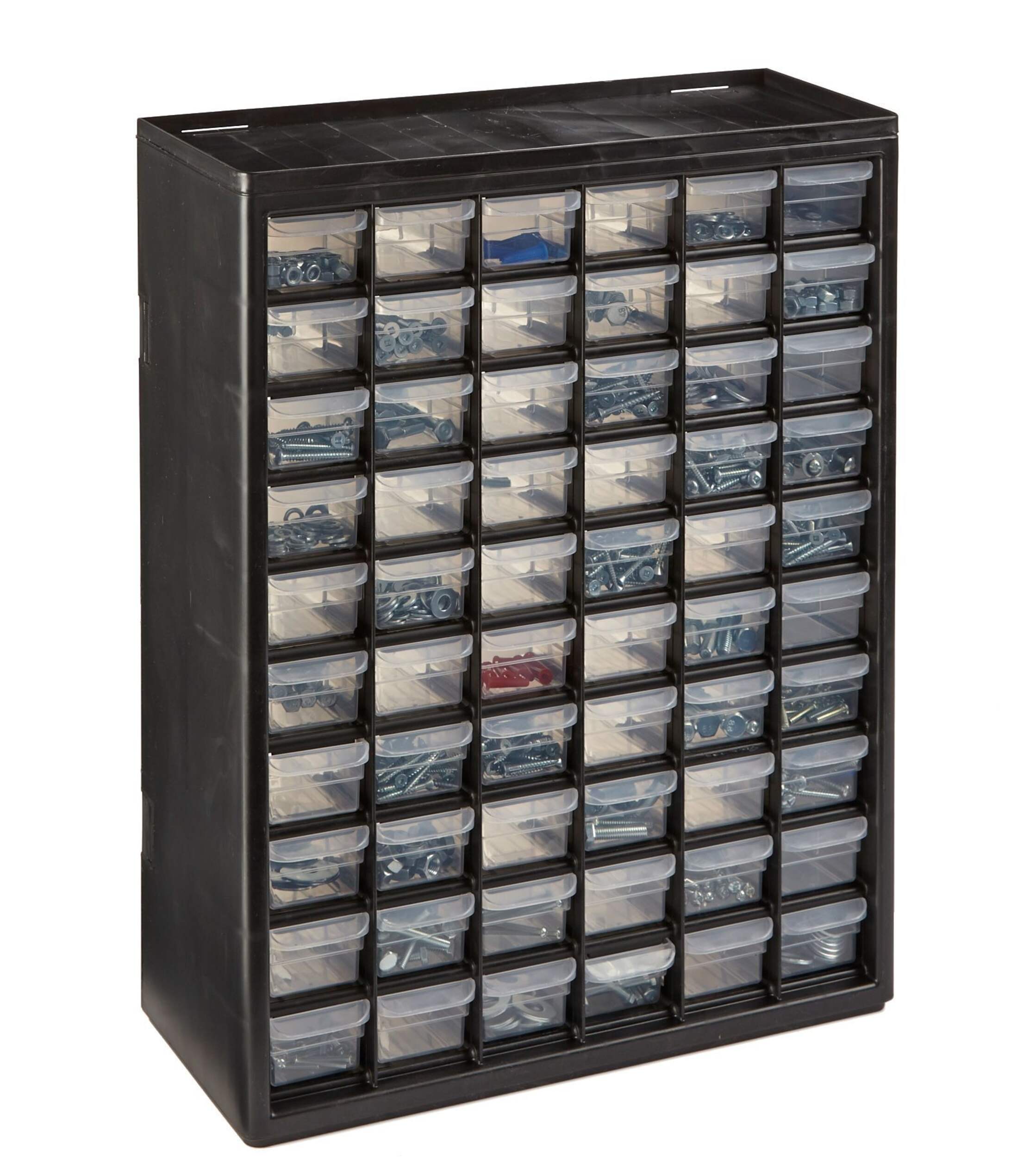 Mastercraft 60-Drawer Plastic Parts Cabinet Front_Angled_Right