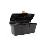 Certified Portable Tool Box w/ Removable Tray, Black, 17-in Front_Angled_Right