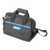 Mastercraft Zipped Tool Bag w/ Shoulder Strap, 12", 14 Pockets Front_Three_Fourths_Angled_Left