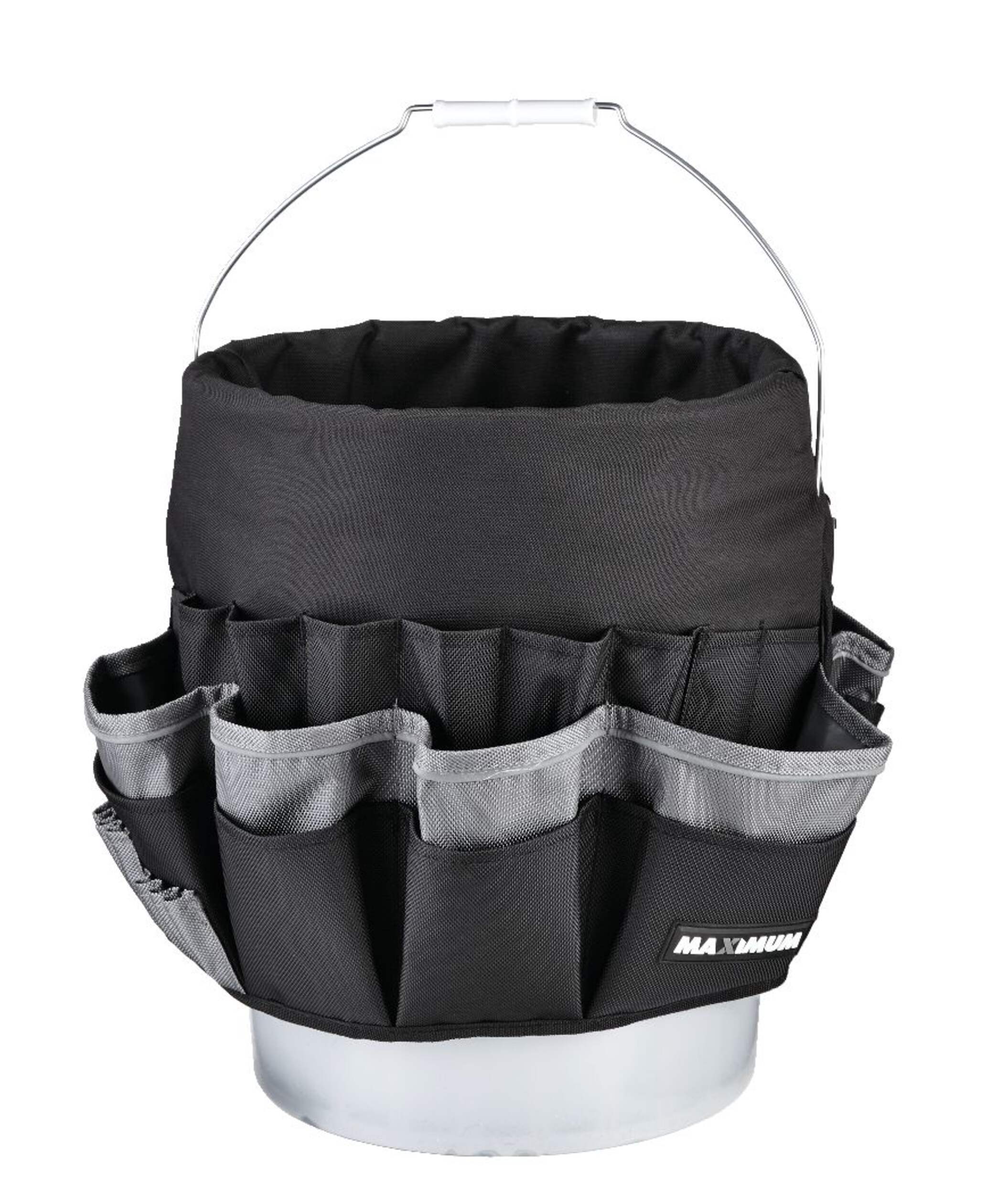MAXIMUM Bucket Tool Bag Liner/Jockey, 52 Pockets, 18x21-in Front_Elevated