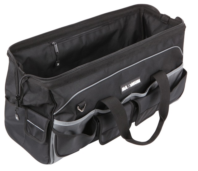 MAXIMUM Duffle Tool Bag w/ Shoulder Strap, 34 Pockets, 24in Canadian