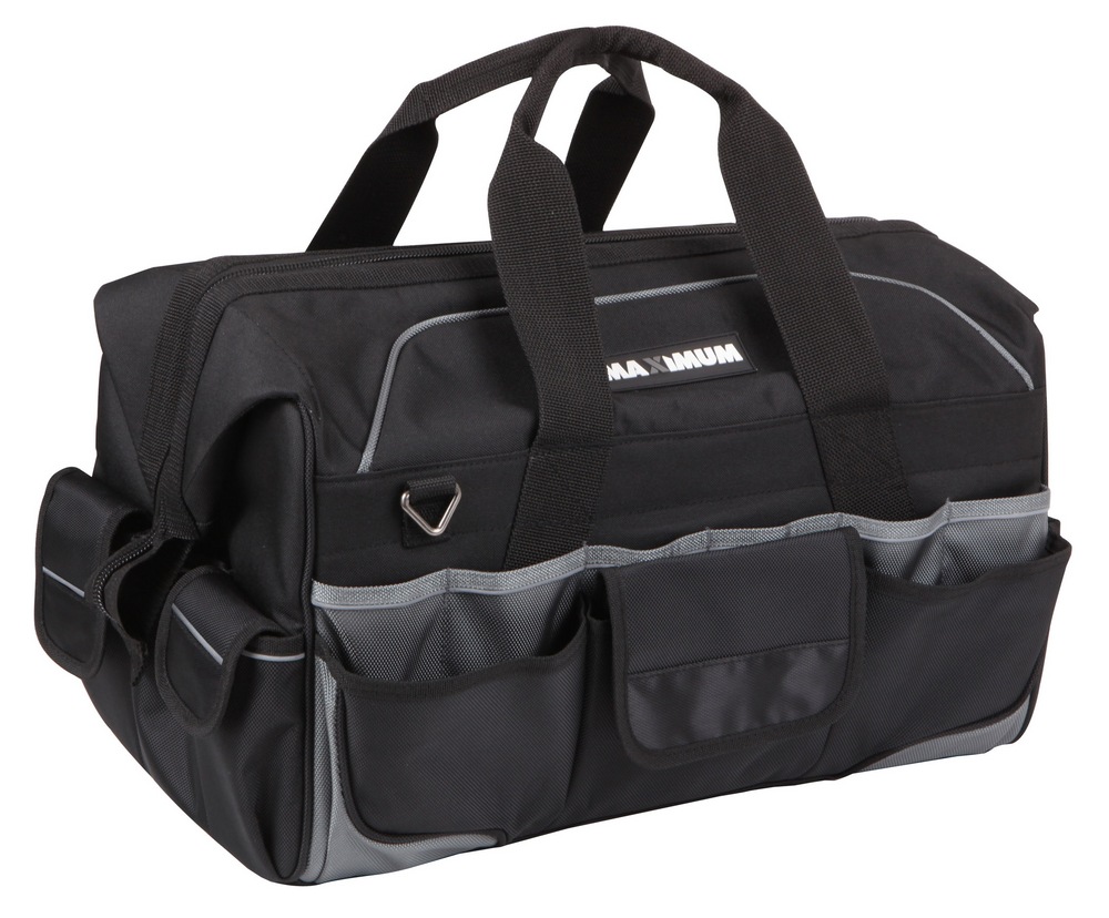 MAXIMUM ProContractor Duffle Tool Bag w/ Shoulder Strap, 41 Pockets