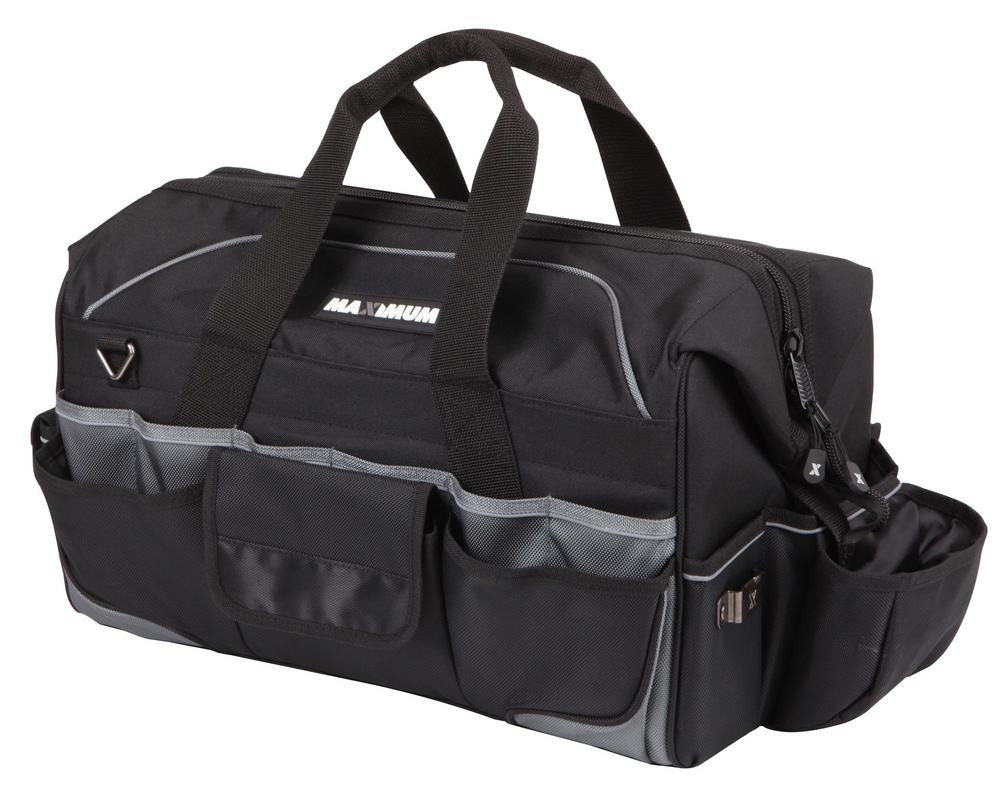 MAXIMUM ProContractor Duffle Tool Bag w/ Shoulder Strap, 41 Pockets