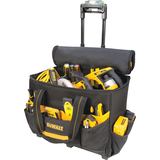 Sac fourre-tout à outils DEWALT à fermeture à glissière avec roues et lumières à DEL, 17 pochettes, 17 po Front_Angled_Left