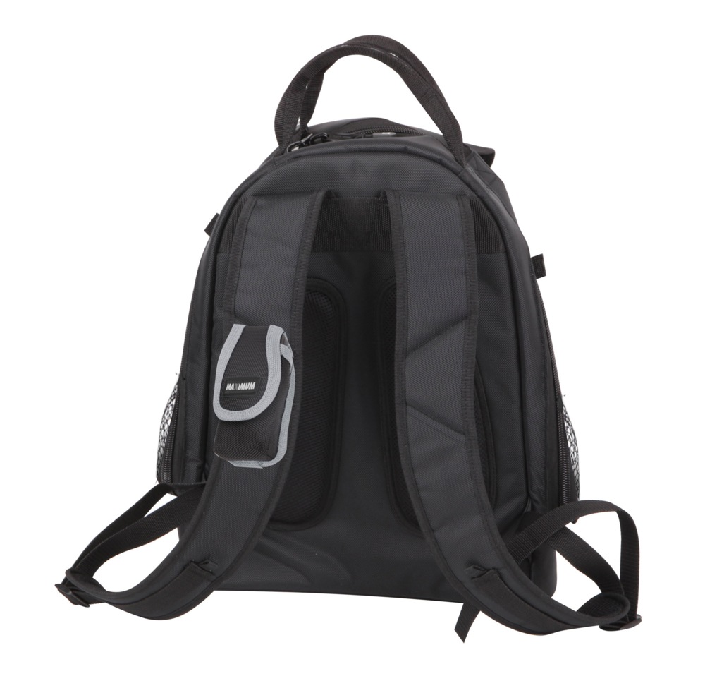 MAXIMUM Backpack Tool Bag, Black, 32 Pockets, 20x18-in Back_Elevated
