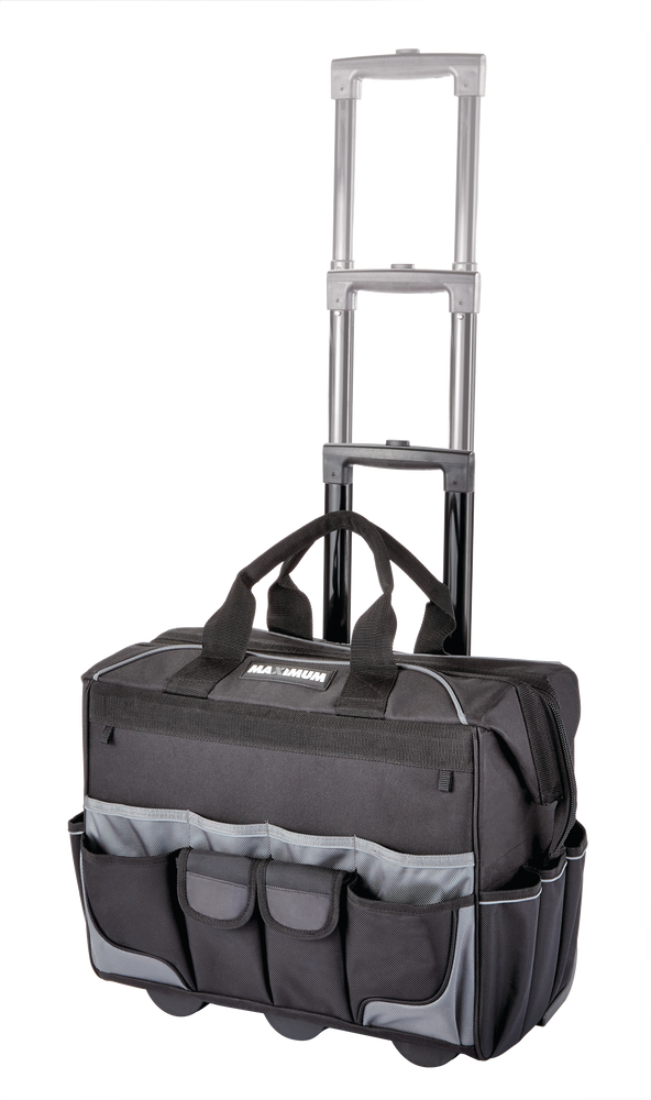MAXIMUM Rolling Tote Tool Bag w/ Wheels, 24 Pockets, 18in Canadian Tire