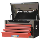 Mastercraft Middle/Intermediate Tool Chest w/ 2 Drawers, Black, 26-in