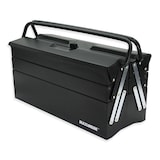 MAXIMUM Portable 5-Tray Cantilever Tool Box, Black, 21-in Front_Three_Fourths_Angled_Left