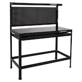 Mastercraft Steel Workbench/Work Table w/ Pegboard & Slide Drawer, 48 x 22 x 60-in Front_Three_Fourths_Angled_Right