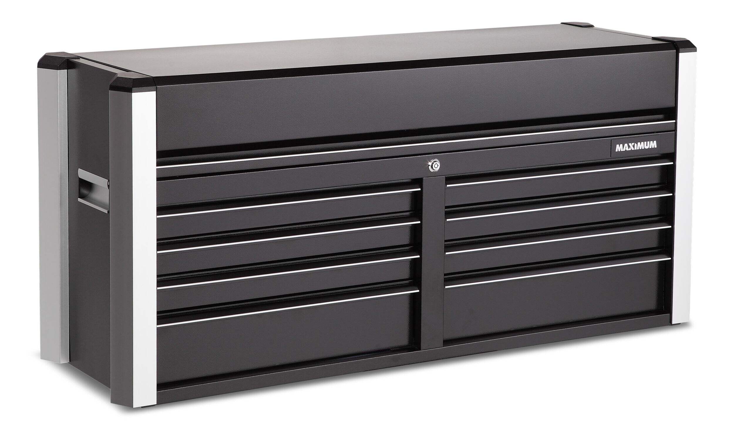 MAXIMUM Tool Chest w/ 8 Drawers, Black, 57-in Front_Three_Fourths_Angled_Right
