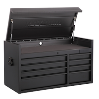 MAXIMUM Tool Chest w/ 8 Drawers, Matte Black, 41-in Front_Three_Fourths_Angled_Right
