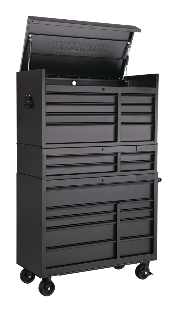 MAXIMUM Middle/Intermediate Tool Chest w/ 4 Drawers, Matte Black, 41in Canadian Tire
