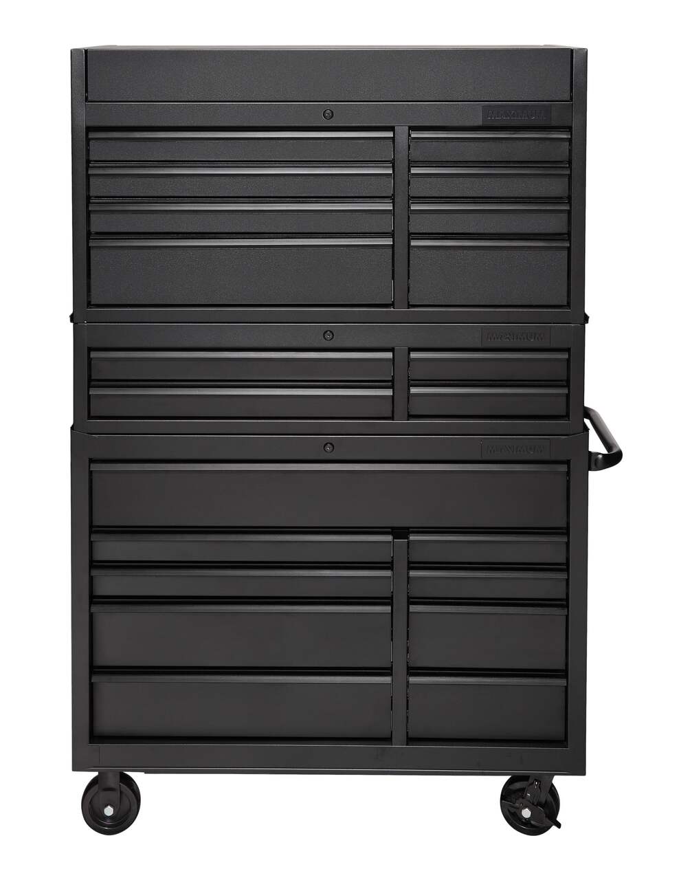 MAXIMUM Rolling Tools Storage Cabinet w/ 9 Drawers, Matte Black, 41-in