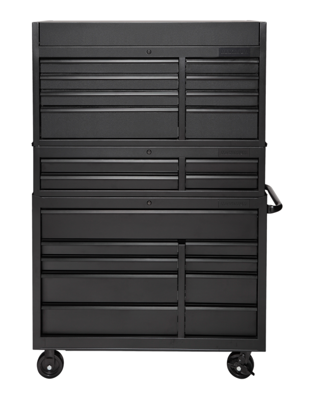 MAXIMUM Middle/Intermediate Tool Chest w/ 4 Drawers, Matte Black, 41in