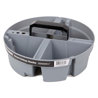 MAXIMUM Bucket Bottom Stacker Organizer, 5-G Front_Angled_Left