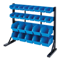 Mastercraft Single-Side 26-Bin Parts Rack, 35-in x 13-in x 30-in Front_Angled_Left