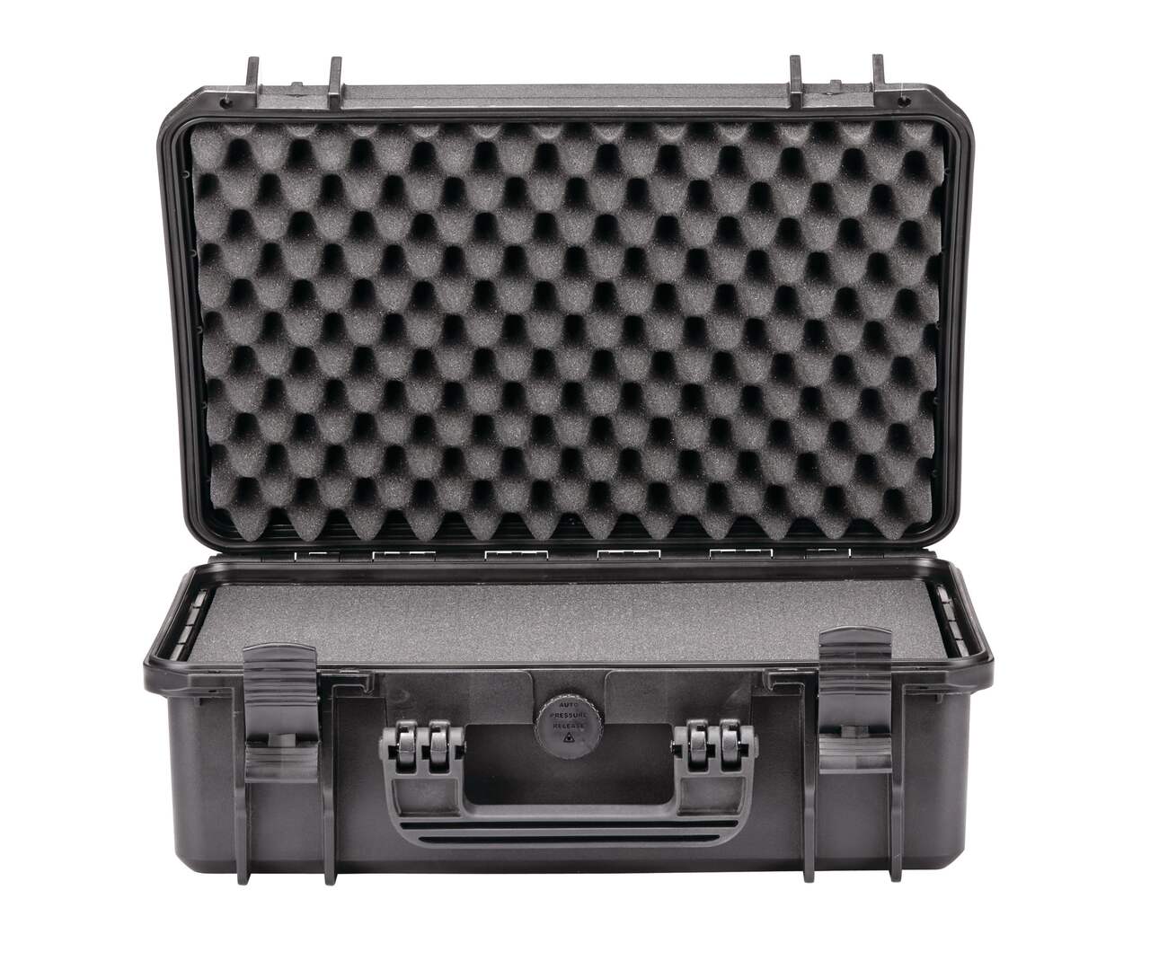 MAXIMUM Portable IP67 Waterproof Case/ Tool Box with Foam Layers, Black,  Medium, 18-in