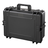 MAXIMUM Portable IP67 Waterproof Case/Tool Box with Foam Layers, Black, Large, 22-in Front_Angled_Left