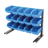 Présentoir de pièces Mastercraft à 1 côté, 15 bacs, 21 x 9 x 15 po Front_Angled_Left