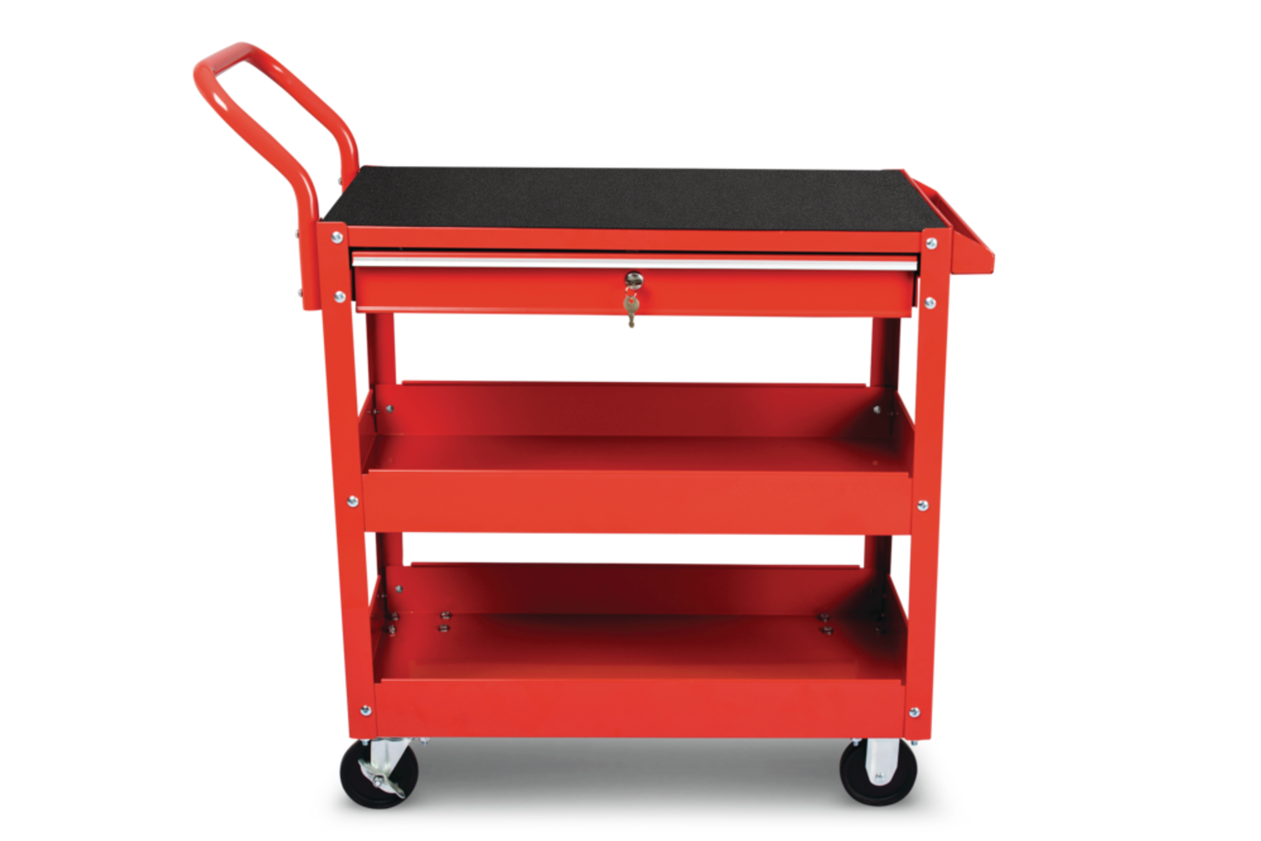 Mastercraft Rolling Mechanics Cart/Utility Cart w/ 1 Drawer, Red, 29-in Side_Right