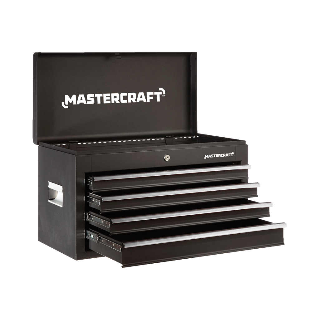 4-Drawer Tool Chest w/ Ball-Bearing Mechanic Slides Organizer Box 26"W Storage 